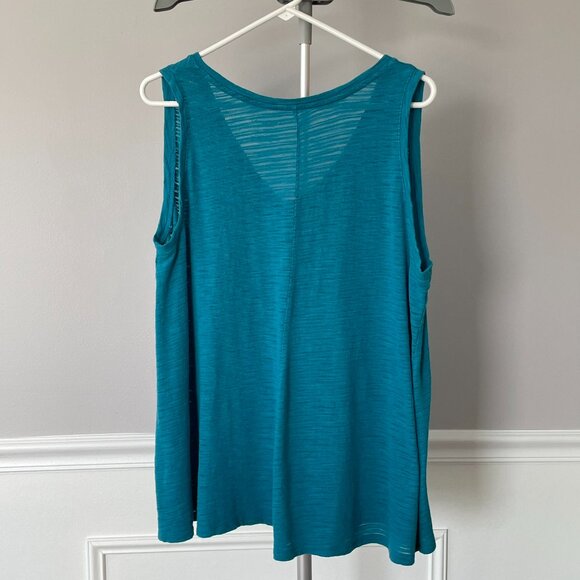 Lane Byant Sleeveless V-neck Swing Tunic Top Turquoise Size 14/16 - Picture 2 of 8